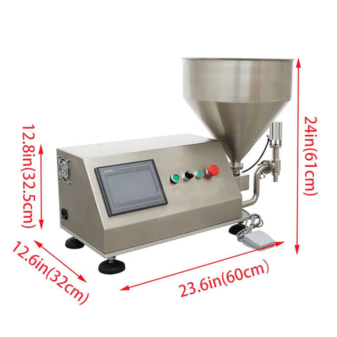 Zero Drama Heavy Duty Semi Automatic Gear Pump Paste Filling Machine With Smart Touch Control For Spot On Precision 110V, stainless steel design, 5 to 50000 ml capacity.