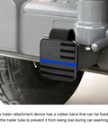 2 Inch Trailer Hitch Cover With American Flag Design attached to a vehicle, black and blue TPU material, universal fit
