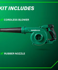 18V MultiVolt Cordless Blower With 124 CFM Air Volume And 213 MPH Velocity, Seriously Lightweight Build, Tool Body Only For RB18DCQ4