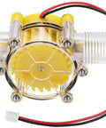 Portable Micro Hydroelectric Turbine Generator Lets Water Flow Do The Heavy Lifting To Power A 5V USB Charger Half Inch Inlet Durable Outdoor Mini Hydropower Kit For Camping Emergency Prep And Off Grid Use showing clear turbine with wires