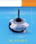 40W 310V DC Brushless Fan Motor for Air Conditioning Units with dimensions for easy installation