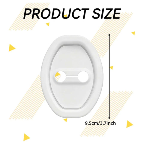 Pack Of Four White Silicone Car Door Latch Covers Quiets Your Whip With Rubber Striker Pads Self Adhesive Anti Rust Guards For Smooth Daily Driver Vibes size 9.5cm