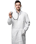 Doctor Lab Coat Costume Set With Dual Head Stethoscope For Halloween Cosplay White Scientist Coat For Adults Unisex Small Size Easy Fit