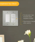 DecoFlex Wireless RTS Wall Switch 4 Channel Lets You Control Four Shades Blinds Curtains And Awnings With Battery Pre Installed