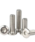 304 Stainless Steel Flat Hex Socket Head Furniture Rivet Screws Connectors Bolts Set M3 M4 M5 M6 M8 80mm Length