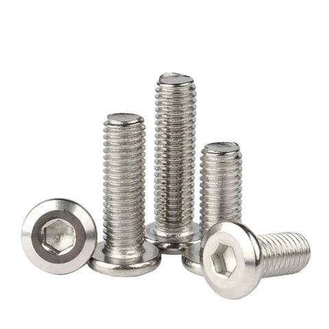 304 Stainless Steel Flat Hex Socket Head Furniture Rivet Screws Connectors Bolts Set M3 M4 M5 M6 M8 80mm Length