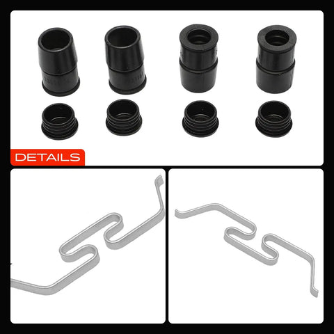 Upgrade Your Ride With A Premium Front Disc Brake Hardware Kit For Volvo Xc60 Xc90 S60 Xc40 And More 2016 To 2022 Models Featuring Rock Solid Durability And Smooth Performance That Keeps You Safe On The Road. black brake clips and springs