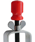 Close-up of the Steering Wheel Lock Plate Removal Tool for Depressing and Removing Lock Plate Snap Rings with red handle.
