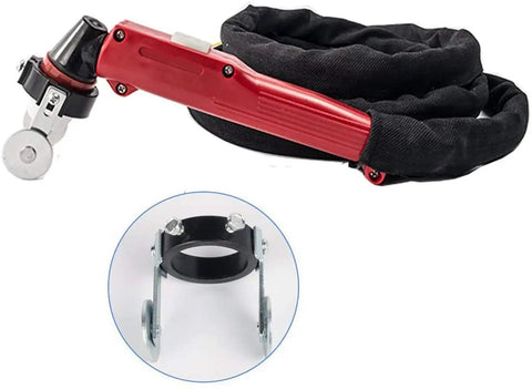 P80 Plasma Cutter Torch Gun 10Ft 3M Non Touch Pilot Arc with cable and clamp, designed for clean cuts on rusty metal surfaces.