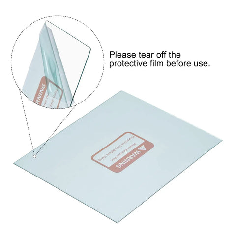 Clear Welding Protection Lenses 4.3 X 3.5 Inch, 20 Pack with protective film, right angle replacement shield for solar weld helmets