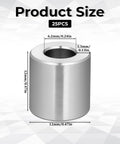 Aluminum Spacers Set Of 25 Round Unthreaded Standoff Bushings For Screws One Half Inch Outer Diameter One Quarter Inch Inner Diameter One Half Inch Length