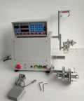 Straight Up Automatic Cable Winder With Slick Digital Controller And No Sweat Wire Diameter Adjustments For Heavy Duty Coil Reels And New Energy System Builds, featuring digital control panel and foot pedal.