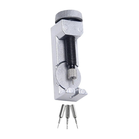 Watch Chain Link Remover Kit With Spring Bar Tool And Pin Replacements for band adjustment and repair, durable steel design.