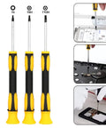 Top Tier Star Screwdriver Kit For Game Console Repair Featuring T6 T8H And T10H Bits With Center Hole Made From Hardened Steel To Safely Disassemble Xbox 360 Ps3 And Ps4 Controller Handles Without Stripping Screws Ever Again. 140mm hardened steel Torx screwdrivers set
