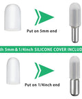 Heavy Duty Twenty Pack Stainless Steel Shelf Support Pegs With Silent Rubber Liners For 5 Mm And Quarter Inch Cutouts, silicone covers shown.
