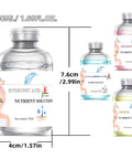 Four 50ml bottles of Hydration Packed Oxygen Facial Solution For Anti Aging And Glow Up with nutrient labels for spa-quality home treatment