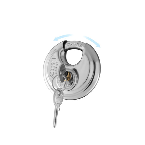 20 Pack Disc Padlocks Keyed Alike 2 3/4 Inch Wide Stainless Steel 304 Locks Waterproof Rustproof Outdoor Storage Gate Shed Fence