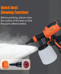 Power HVLP Paint Sprayer With 3 Spray Patterns And 4 Nozzle Sizes For Furniture Cabinets Fences Walls And More, 450W Electric Sprayer Gun used for dust blowing