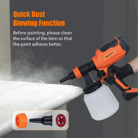 Power HVLP Paint Sprayer With 3 Spray Patterns And 4 Nozzle Sizes For Furniture Cabinets Fences Walls And More, 450W Electric Sprayer Gun used for dust blowing