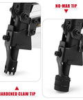 Close-up of hardened claw and no-mar tips on Three In One Air Framing Nailer With Adjustable Magazine For Twenty One, Twenty Eight, Thirty Four Degree Nails, Nail Length Two And A Quarter To Three And A Half Inches, 70 To 120 PSI, Anti Dry Fire Mechanism, Hardened Claw Tip For Reduced Wear.