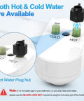 Hot And Cold Bidet Attachment For Toilet Ultra Slim Design With Warm Water connection ports detail