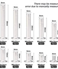 Premium Grade 90 Piece 304 Stainless Steel Chicago Binding Screw Kit With Phillips Cross Heads Across Nine Sizes displayed by size.