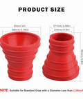 Golf Ball Retriever With Rubber Suction Cup Tool For Easy Ball Retrieval, Durable PVC Build. Product dimensions shown.