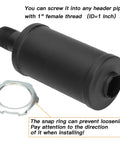 Exhaust Muffler Silencer For Predator 196cc To 420cc Engines And GX Clones with snap ring for Coleman mini bikes in black