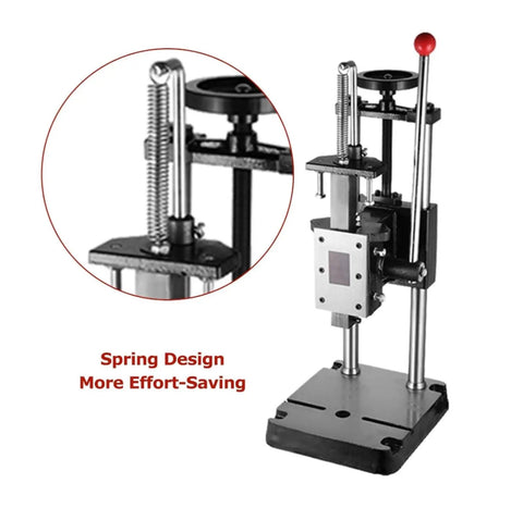 Versatile Manual Arbor Press And Premium Leather Hole Puncher with spring design for easy use, ideal for leather crafting.