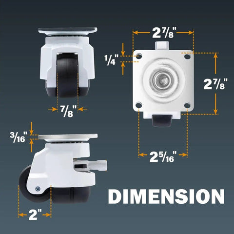 2 Inch Leveling Casters Set Of 4 With Adjustable Ratchet Handles Retractable Feet 360 Degree Swivel Heavy Duty Mobility For Workbenches Machines And Equipment Built Tough For Any Job