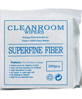 Top Shelf Heavy Duty Industrial Cleanroom Wipes Six By Six Double Knit One Hundred Percent Polyester Lint Free Cloths Bag Of Two Hundred package.