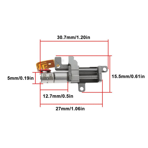Four Pack Micro 5mm Planetary Gear Stepper Motor 2 Phase 4 Wire Linear Screw Slider dimensions and structure