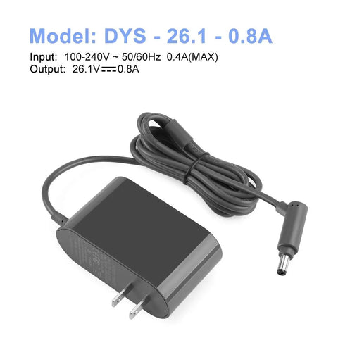 21.6V Replacement Charger For Dyson DC58 DC59 DC61 DC62 SV03 SV04 SV05 SV06 Cordless Vacuum Cleaner Model 205720-02 Power Adapter Not For V10 V11 For Home Use shown with cable and plug specifications.