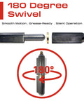 Beefy Heavy Duty Weld On Bullet Hinge For Gates And Doors, 4.25 Inch By.775 Inch Weldable Wing showing 180 degree swivel