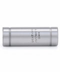 XIKE LM6LUU sealed lengthened linear ball bearing, 6x12x35mm, side view, silver metal