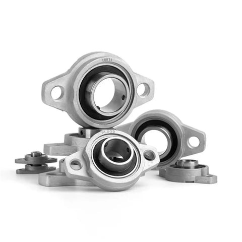 Thinking Process: flange mounted ball bearing housing, metal, sealed, for industrial shaft alignment