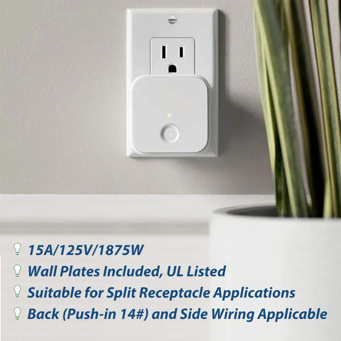 Heavy Duty 12 Pack Standard Decorator Electrical Wall Receptacle Outlet 15A 125V 2 Pole 3 Wire Non Tamper Resistant installed