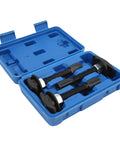 Heavy Duty 3pc Rear Axle Bearing Puller Kit Solid Steel Extractor Installer 3 Sizes For Auto Main Bearing Tubes Fits Many Rides Save Time Fixing Your Ride At Shop No Stress Keeps Things Organized For Any Job Today, blue case with three pullers