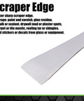 Close-up of scraper edge on 9 Inch Stainless Steel Pry Bar With Nail Puller For Molding Around Doors Windows And Flooring