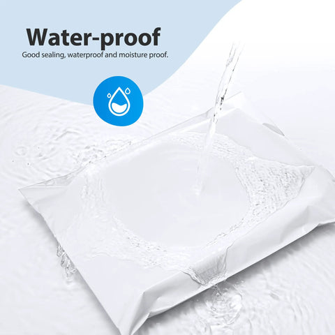 Water pouring on Bulk Pack Of 400 Poly Mailers 14.5x19 Inches Self Sealing Waterproof Heavy Duty Shipping Bags for Clothing