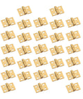30 Pack Mini Copper Hinges For Dollhouse And Tiny Wooden Boxes Realistic Small Hinge Hardware One Color Finish Easy To Install