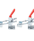Heavy Duty Iron 2 Pack Quick Release Toggle Latch Clamps, 7.5x3x3cm, for secure locking of doors and industrial fixtures.