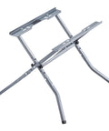 Heavy Duty Table Saw Stand With 350 Pound Load Capacity, foldable aluminum base with adjustable mounts for job sites.