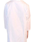 Back view of Kids Veterinarian Lab Coat With Embroidered Name And Puppy Embroidery White Size 12/14 Unisex with 3 pockets