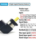 Beefy 90 Degree Planetary Reducer Gearbox For Nema 23 And Nema 34 Servo Motors, 3:1 To 100:1 Ratios, PVF Series, product display