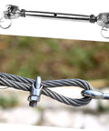 Rock Solid Heavy Duty Rigging Screw Stainless Steel Turnbuckle With Jaw Jaw Ends For Marine Wire Rope Cable Tension Setup close-up view.