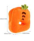 Breathable Face Down Desk Pillow For Comfy Naps Ergonomic Office Nap Support Ideal For Face Down Sleeping And Desk Naps Multi Functional Pillow Doubles As A Chair Back Cushion, orange with green leaves design, dimensions displayed
