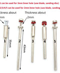 Tough As Nails Five Piece Rotary Tool Connecting Rod Shank Adapter showing sizes for 2.35mm and 3mm arbors for mini grinders.