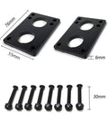 Riser pads and hardware for 70mm Longboard Wheels 51mm Wide With 80A Hardness And ABEC-9 Bearings, Includes Spacers, Riser Pads And All Hardware