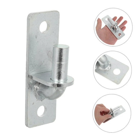 Heavy Wall Mount Gate Hinges For Barn Doors And Farm Fencing No Sweat Setup Rock Solid Operation Rust Resistant Outdoor Hardware rack with screws shown from the side.